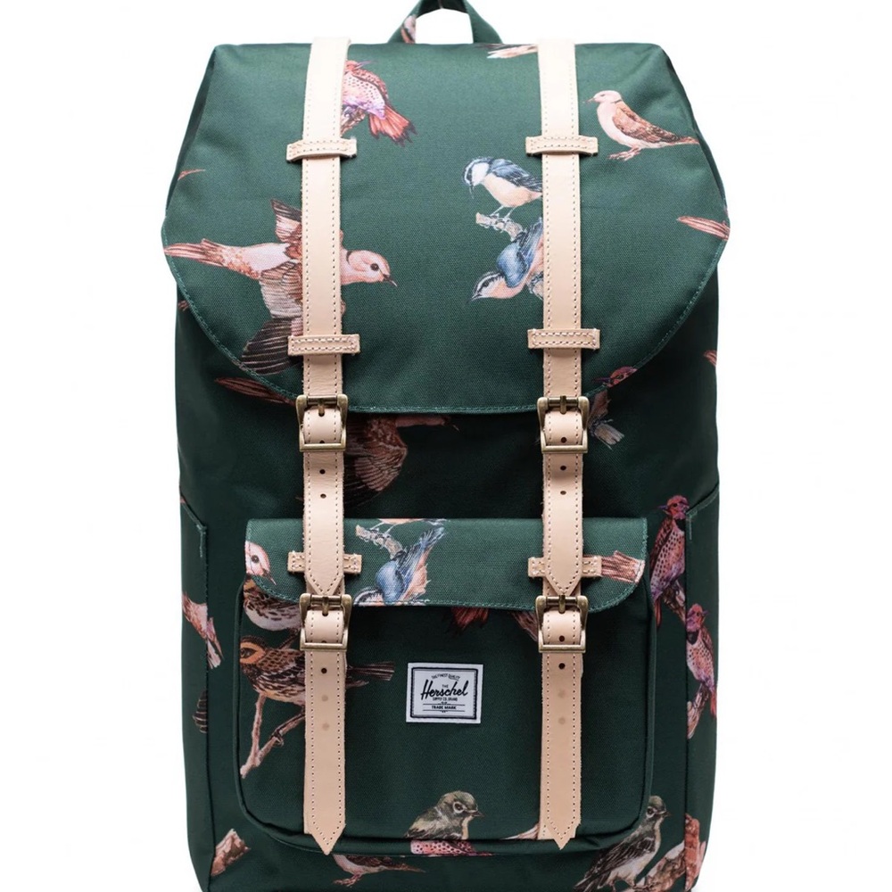 Herschel Supply Company Dark Green Bird Pattern Backpack